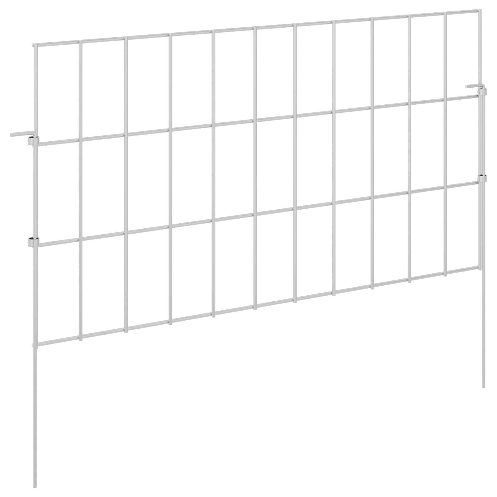 vidaXL Ogrodzenie z palikami 48 pcs 55 x 30 cm Mesh Stal ocynkowana