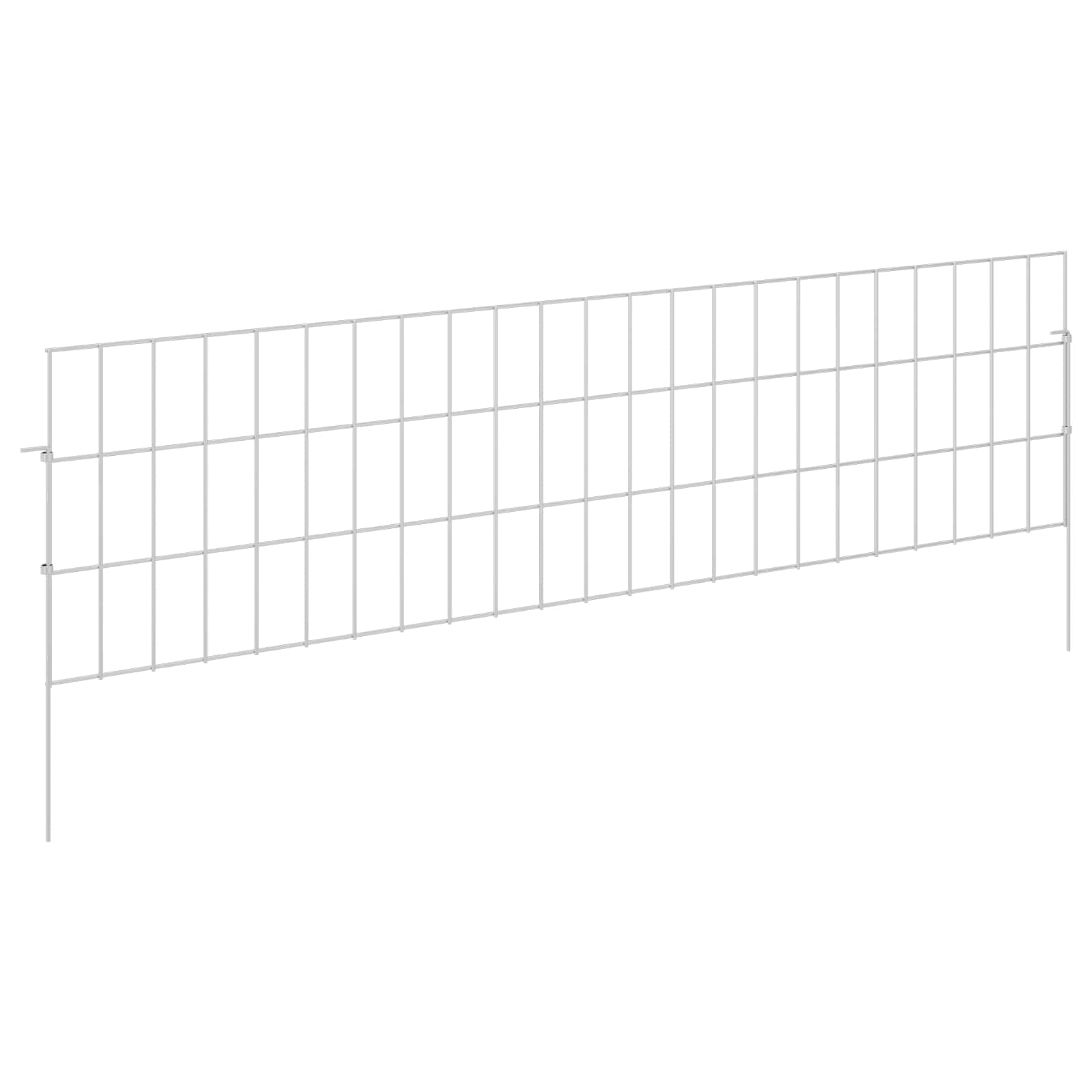 vidaXL Ogrodzenie z palikami 12 pcs 115 x 30 cm Mesh Stal ocynkowana