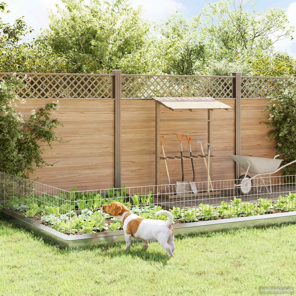 vidaXL Ogrodzenie z palikami 24 pcs 35 x 50 cm Mesh Stal ocynkowana