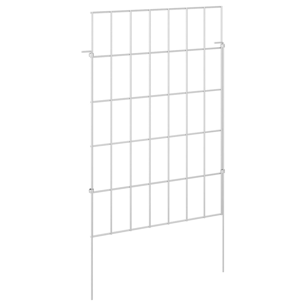 vidaXL Ogrodzenie z palikami 24 pcs 35 x 50 cm Mesh Stal ocynkowana