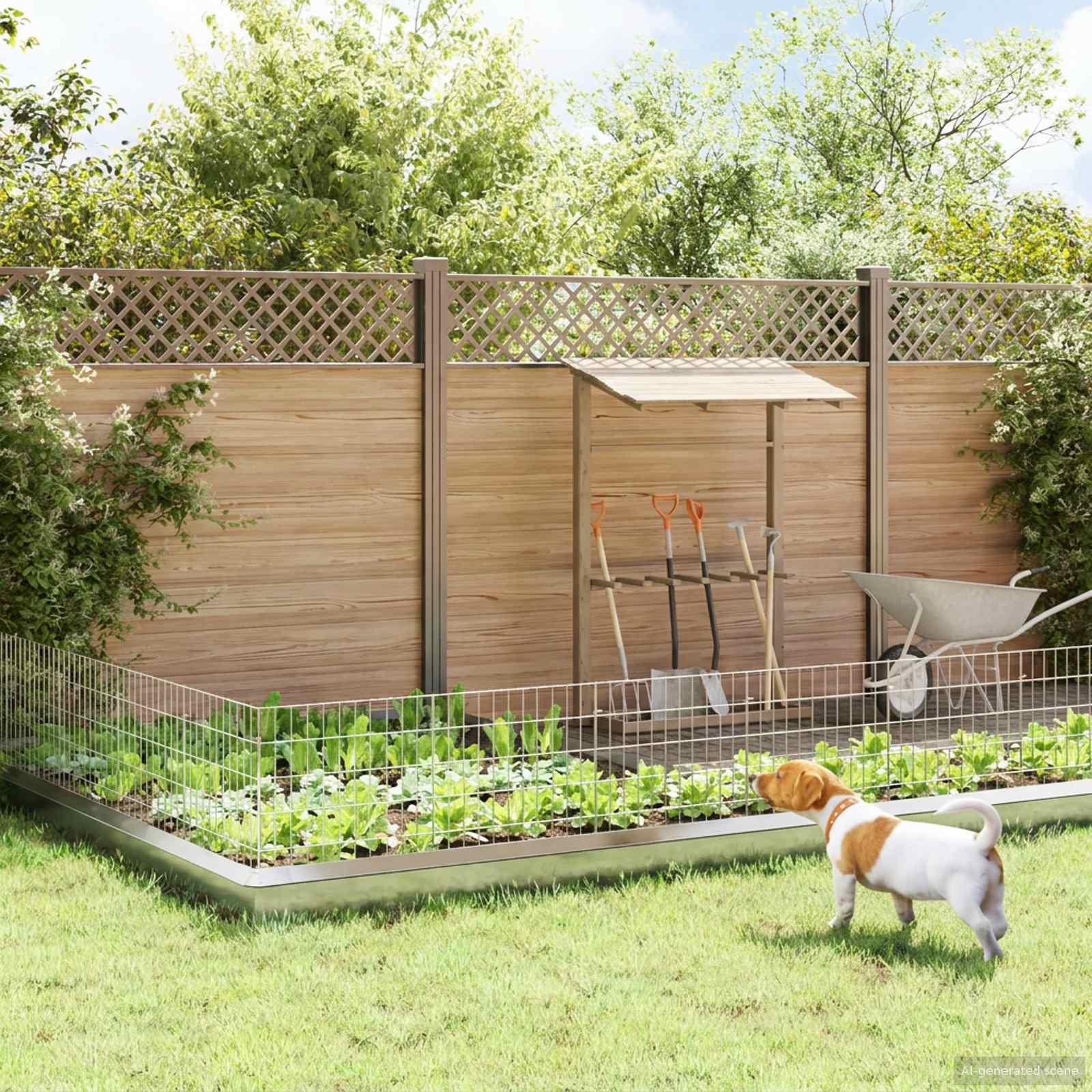 vidaXL Ogrodzenie z palikami 24 pcs 55 x 50 cm Mesh Stal ocynkowana