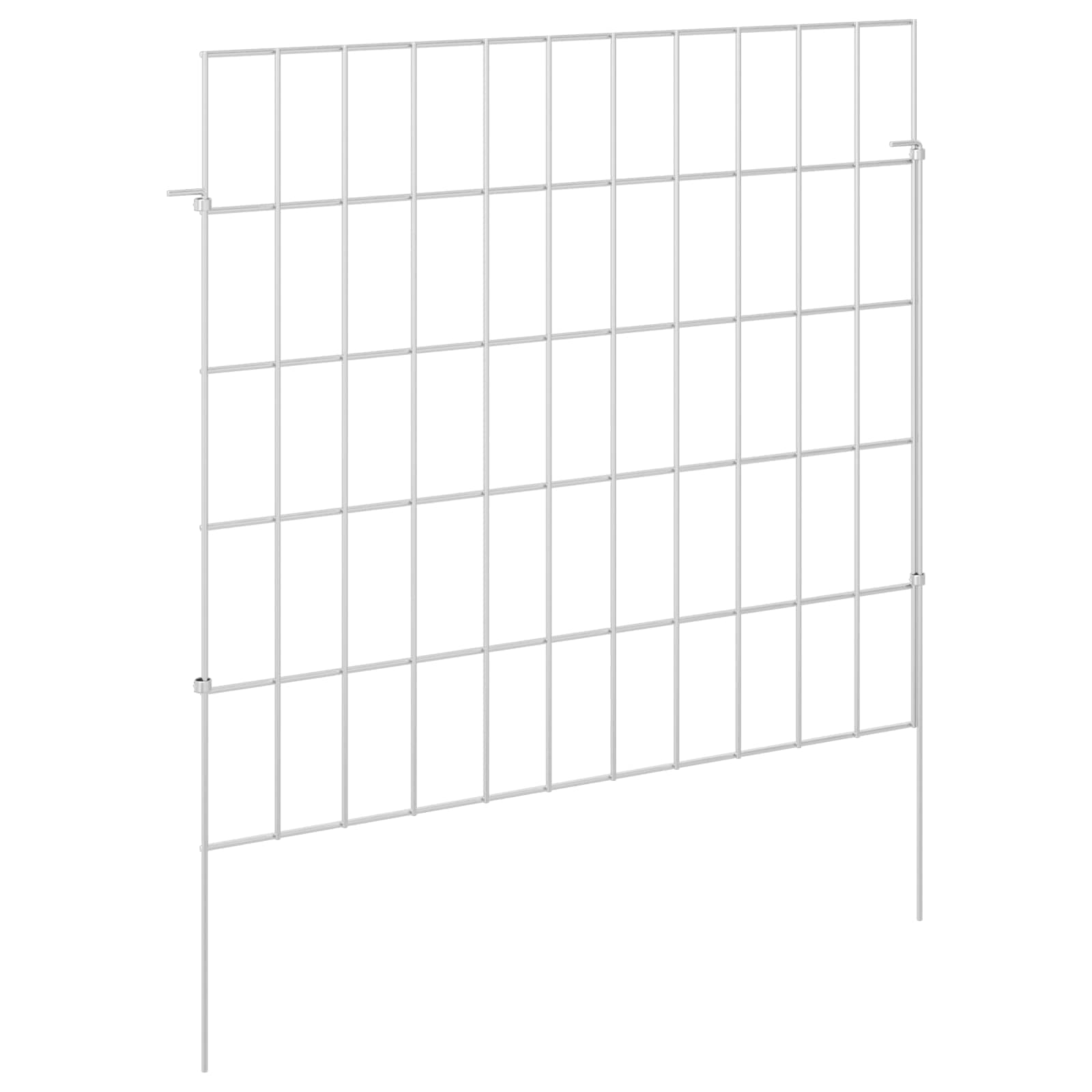 vidaXL Ogrodzenie z palikami 24 pcs 55 x 50 cm Mesh Stal ocynkowana