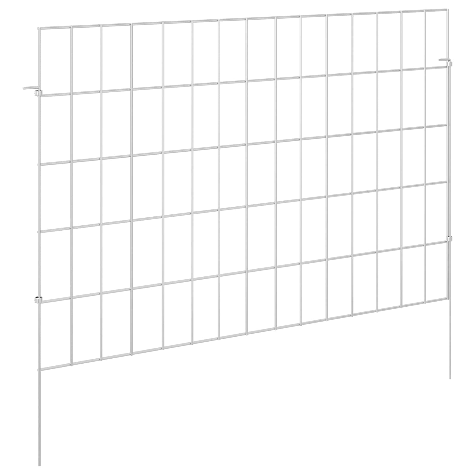 vidaXL Ogrodzenie z palikami 24 pcs 75 x 50 cm Mesh Stal ocynkowana