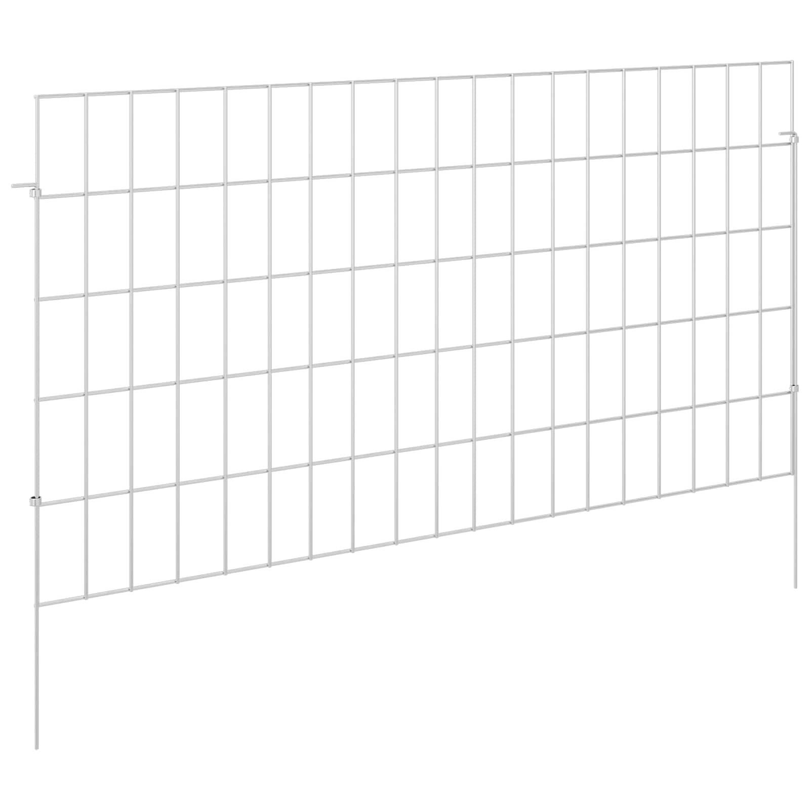 vidaXL Ogrodzenie z palikami 24 pcs 95 x 50 cm Mesh Stal ocynkowana