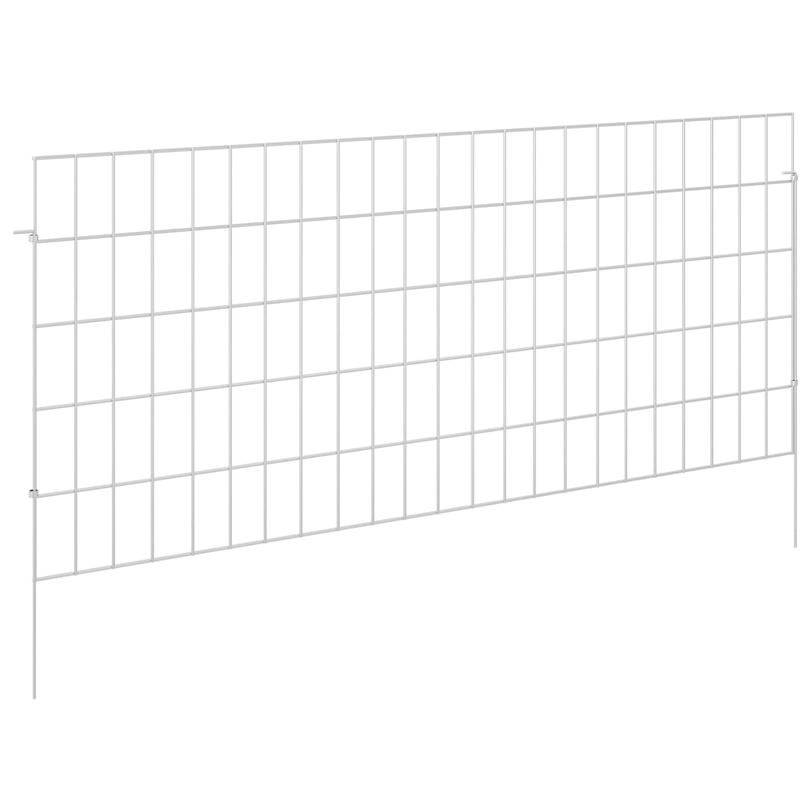 vidaXL Ogrodzenie z palikami 12 pcs 115 x 50 cm Mesh Stal ocynkowana