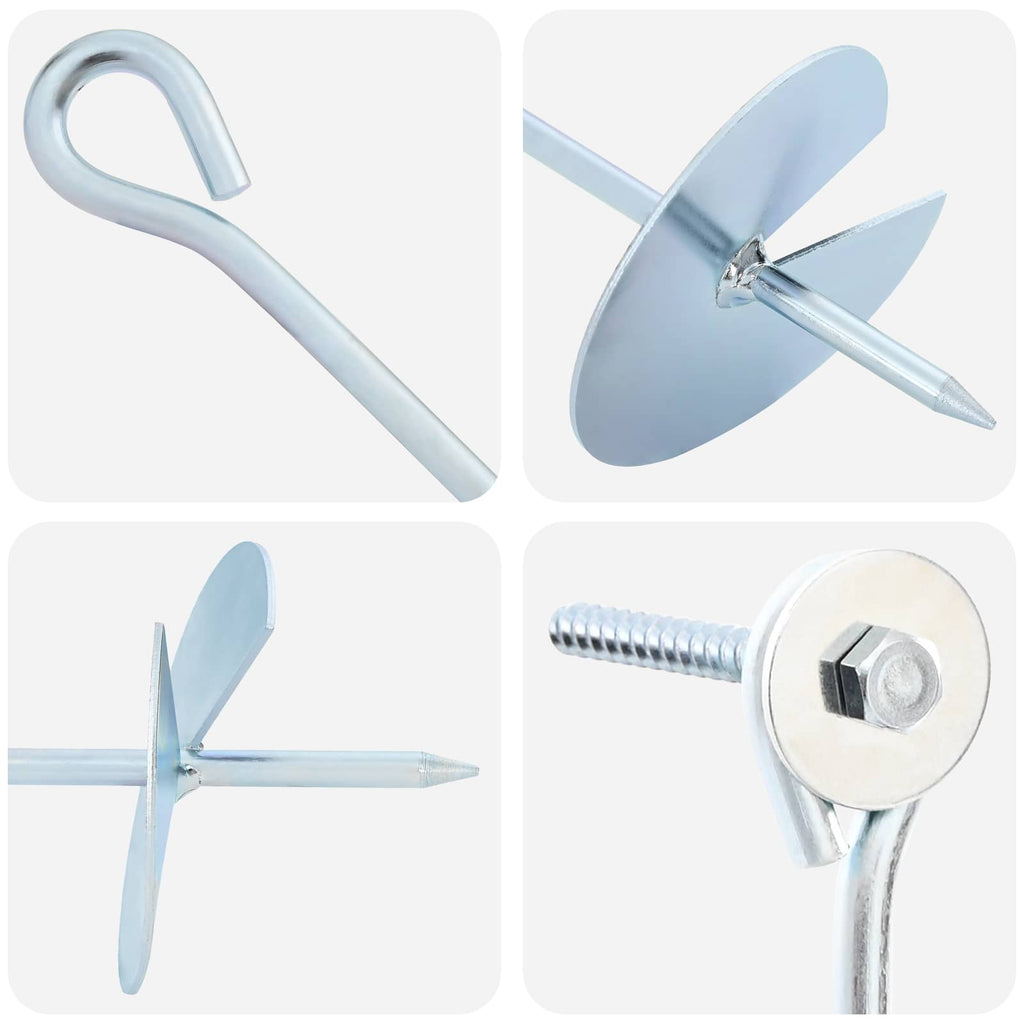 vidaXL Kotwa ziemna 4 pcs srebrny Ø10 x 60 cm Galwanizowany metal