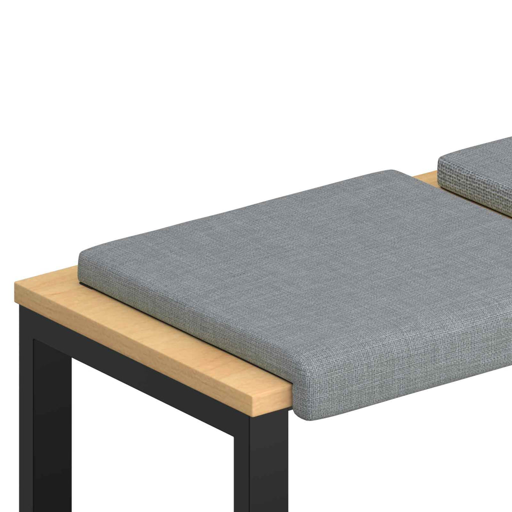 vidaXL Poduszka na ławkę 2 pcs tkanina jasnoszary Głębokość 35 cm