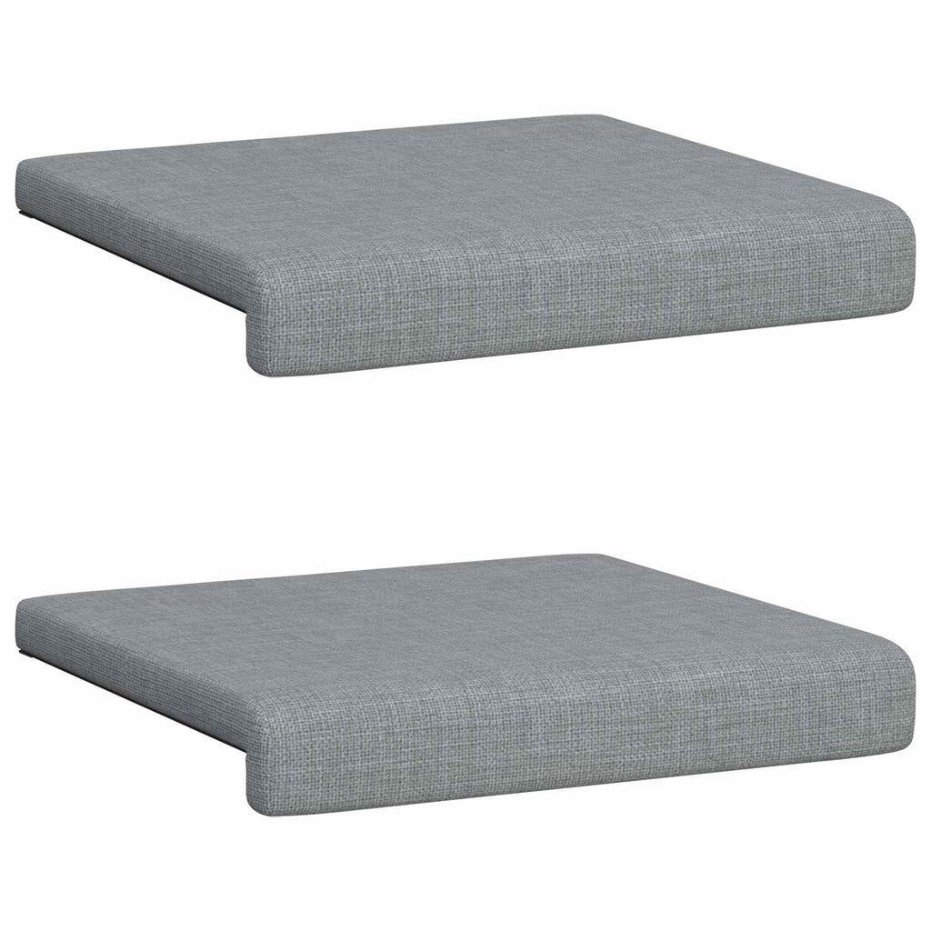 vidaXL Poduszka na ławkę 2 pcs tkanina jasnoszary Głębokość 35 cm