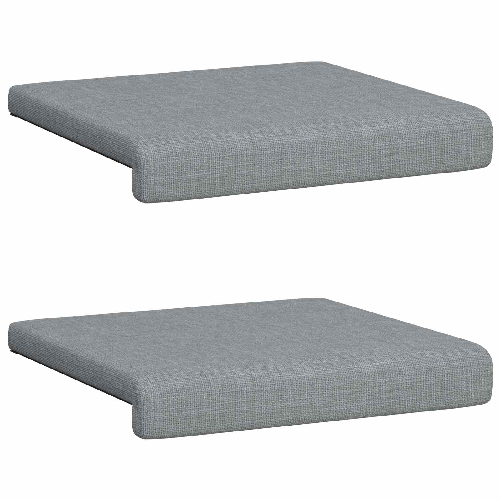 vidaXL Poduszka na ławkę 2 pcs tkanina jasnoszary Głębokość 35 cm