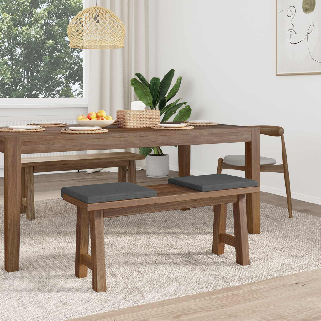 vidaXL Poduszka na ławkę 2 pcs tkanina ciemnoszary Głębokość 35 cm