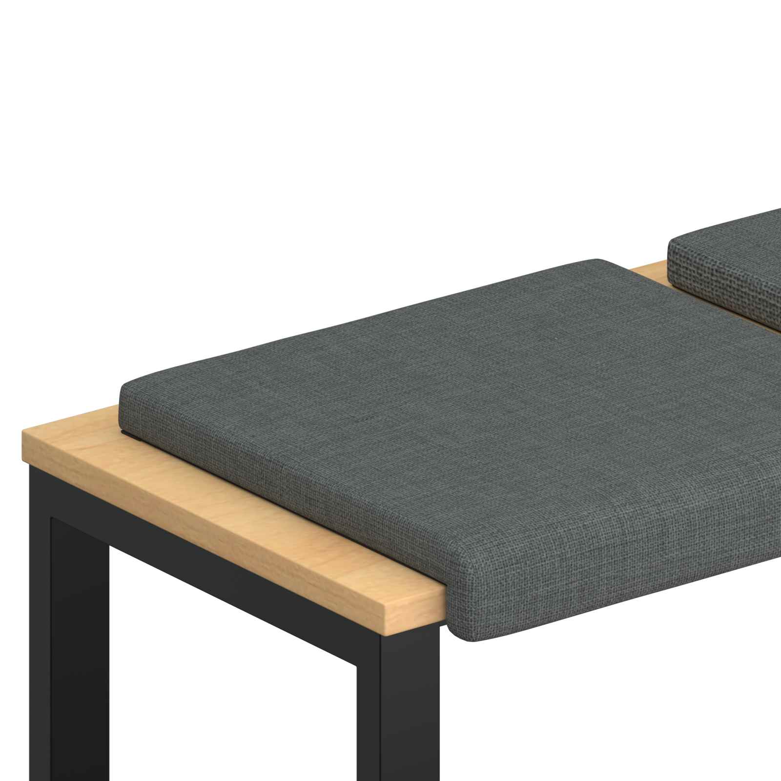 vidaXL Poduszka na ławkę 2 pcs tkanina ciemnoszary Głębokość 35 cm