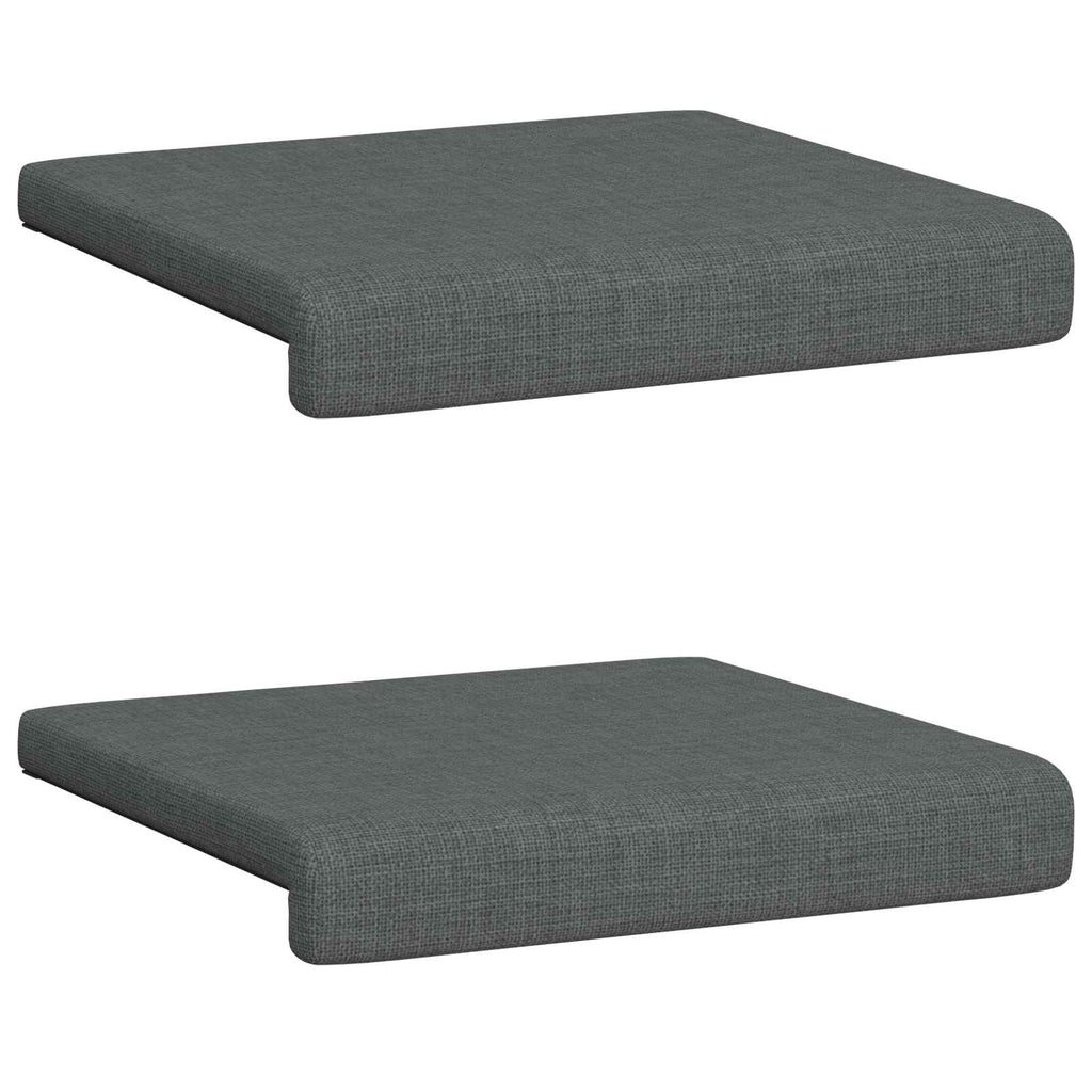 vidaXL Poduszka na ławkę 2 pcs tkanina ciemnoszary Głębokość 35 cm