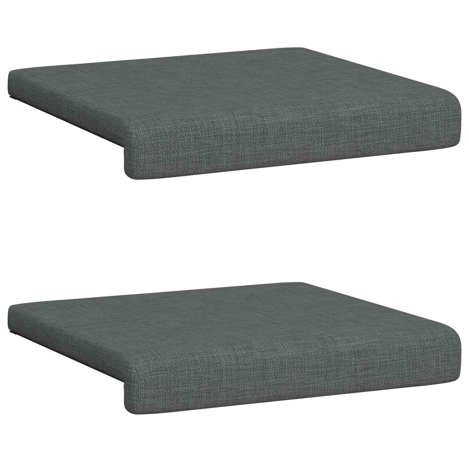 vidaXL Poduszka na ławkę 2 pcs tkanina ciemnoszary Głębokość 35 cm