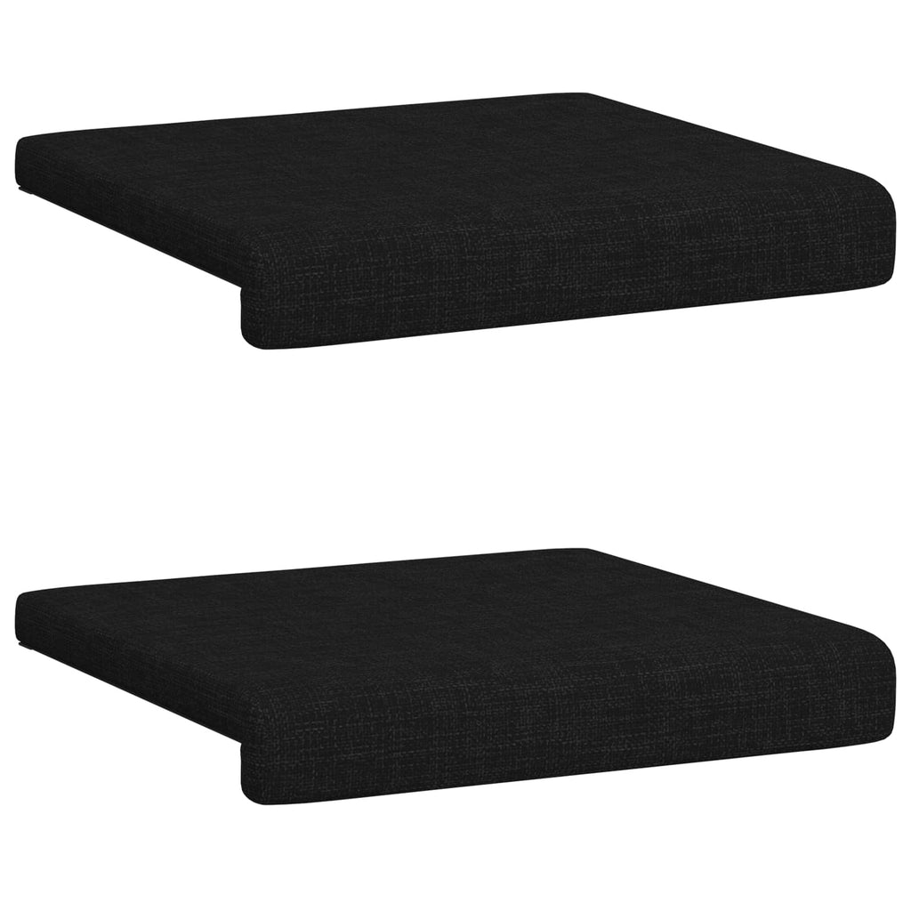 vidaXL Poduszka na ławkę 2 pcs tkanina Czarny Głębokość 35 cm
