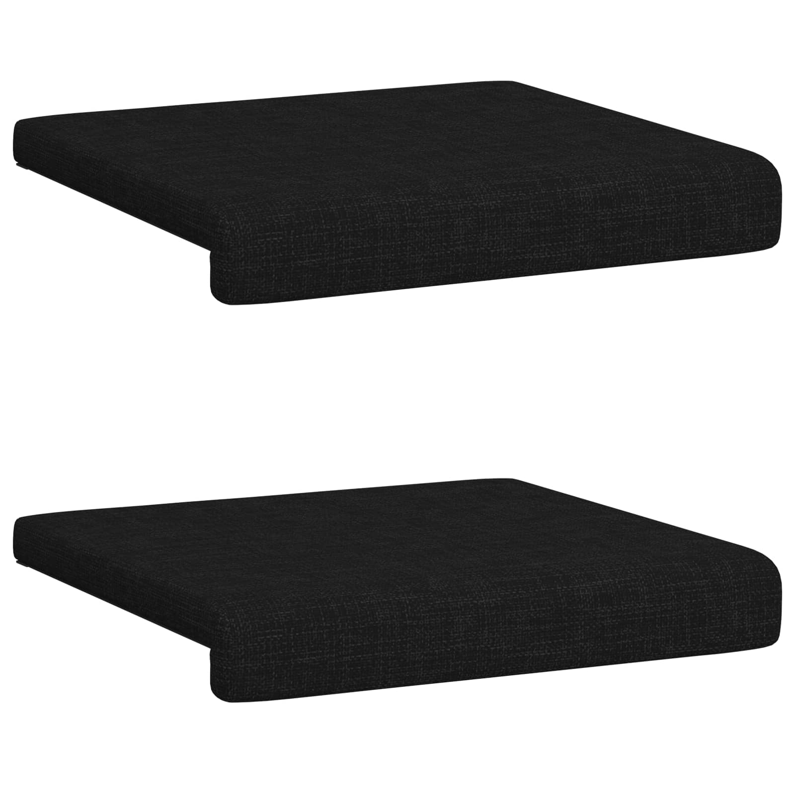 vidaXL Poduszka na ławkę 2 pcs tkanina Czarny Głębokość 35 cm