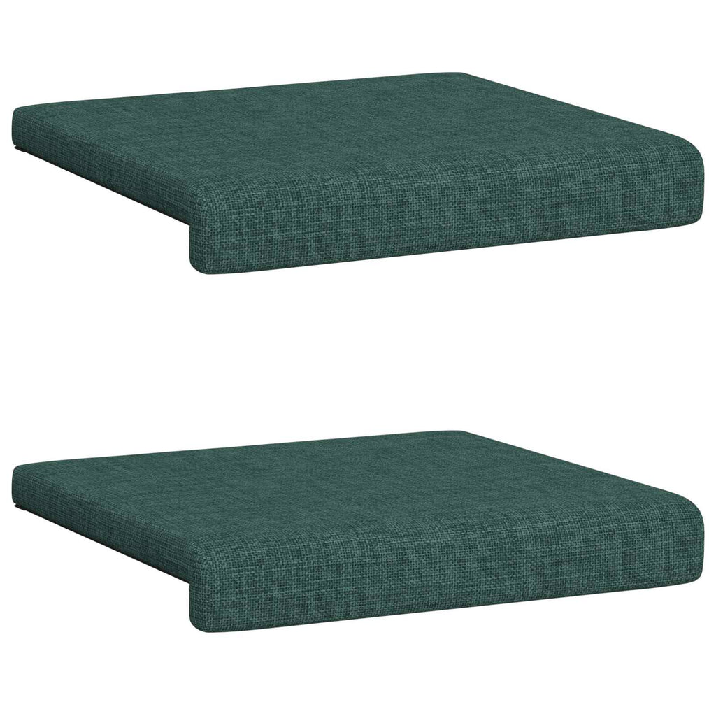 vidaXL Poduszka na ławkę 2 pcs tkanina Ciemnozielony Głębokość 35 cm
