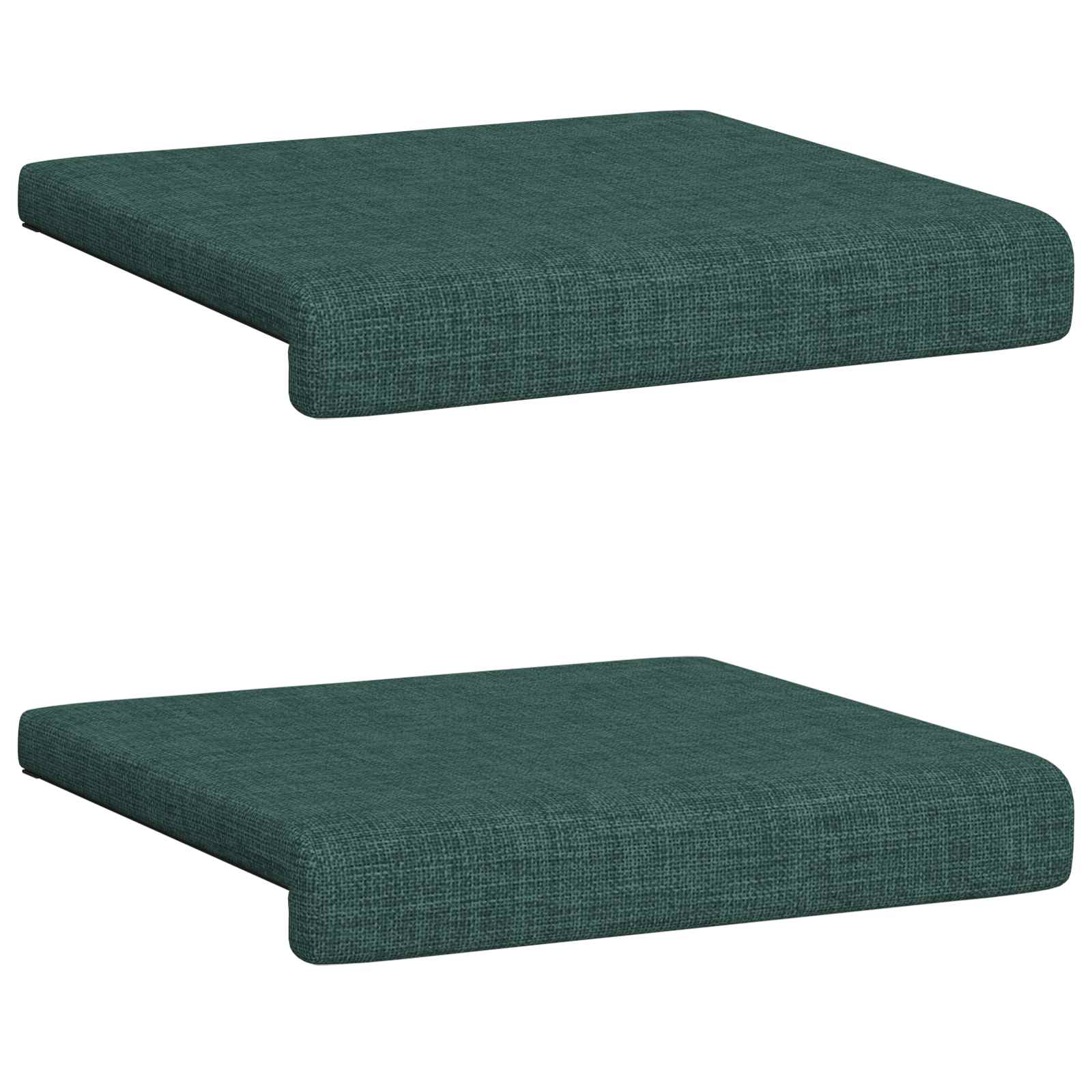 vidaXL Poduszka na ławkę 2 pcs tkanina Ciemnozielony Głębokość 35 cm