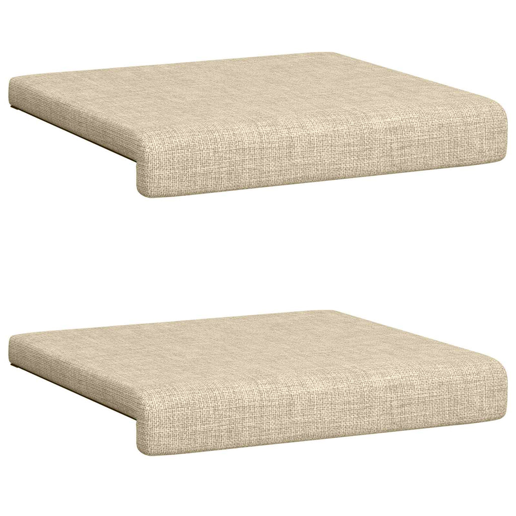 vidaXL Poduszka na ławkę 2 pcs tkanina kremowy Głębokość 35 cm