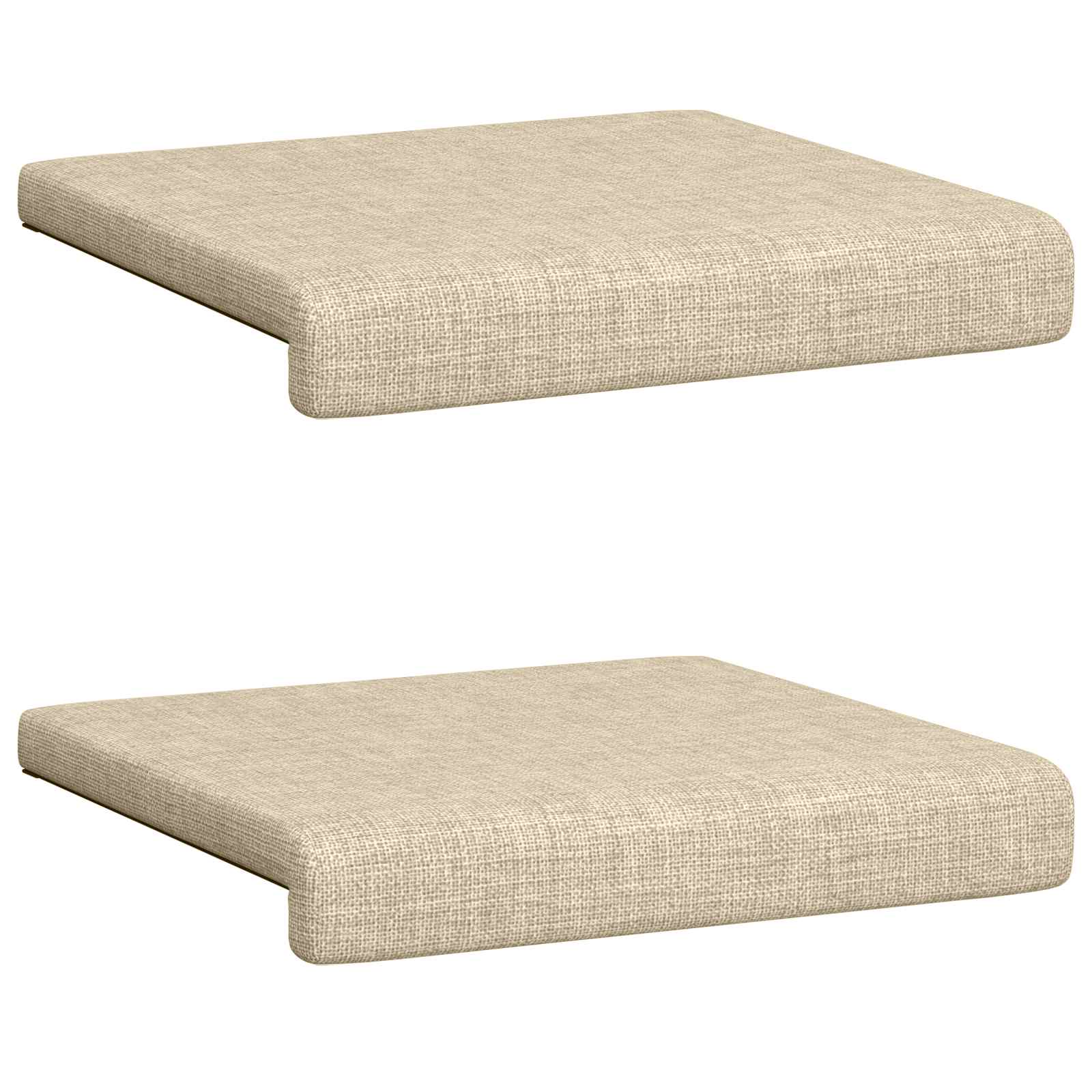 vidaXL Poduszka na ławkę 2 pcs tkanina kremowy Głębokość 35 cm