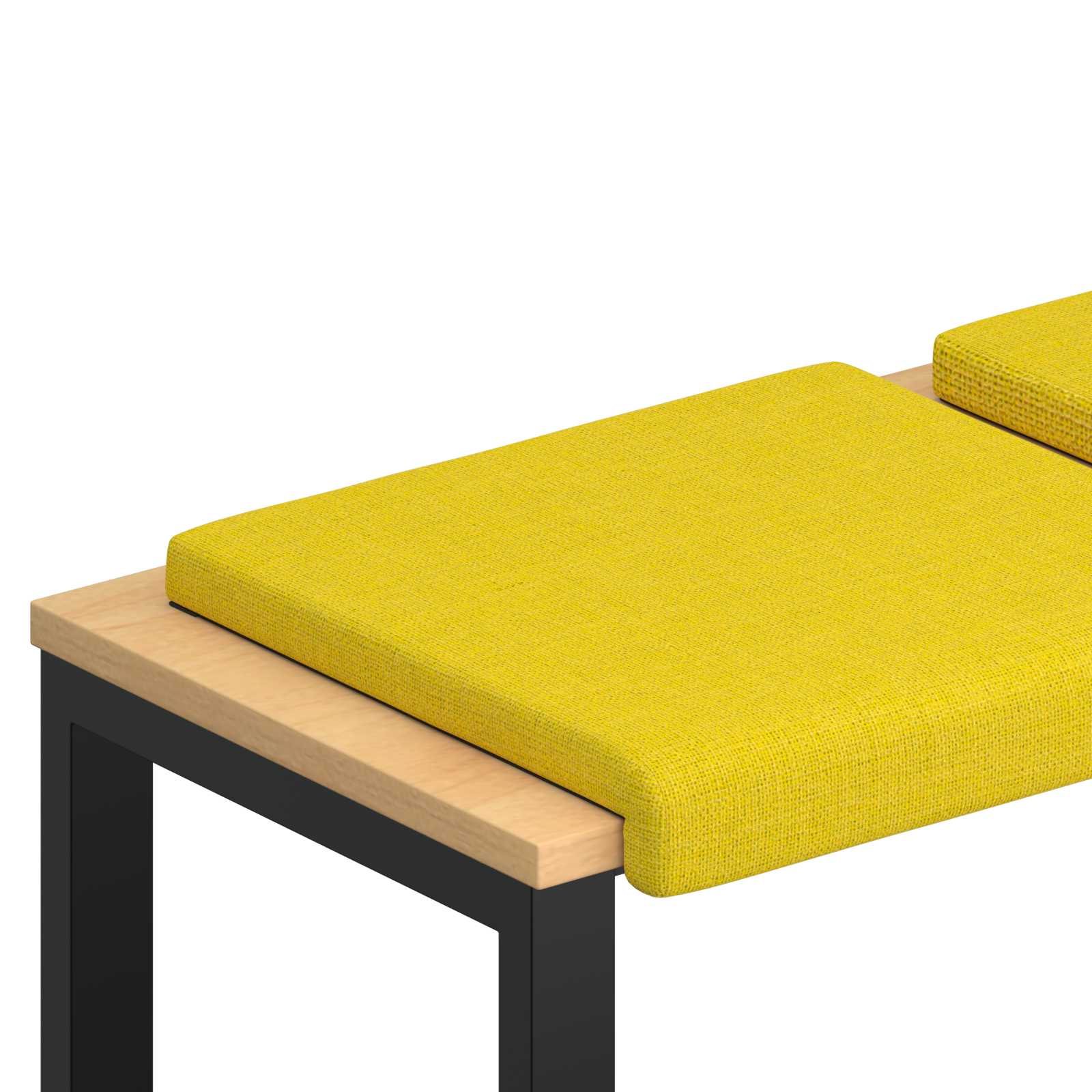 vidaXL Poduszka na ławkę 2 pcs tkanina Jasnożółty Głębokość 35 cm