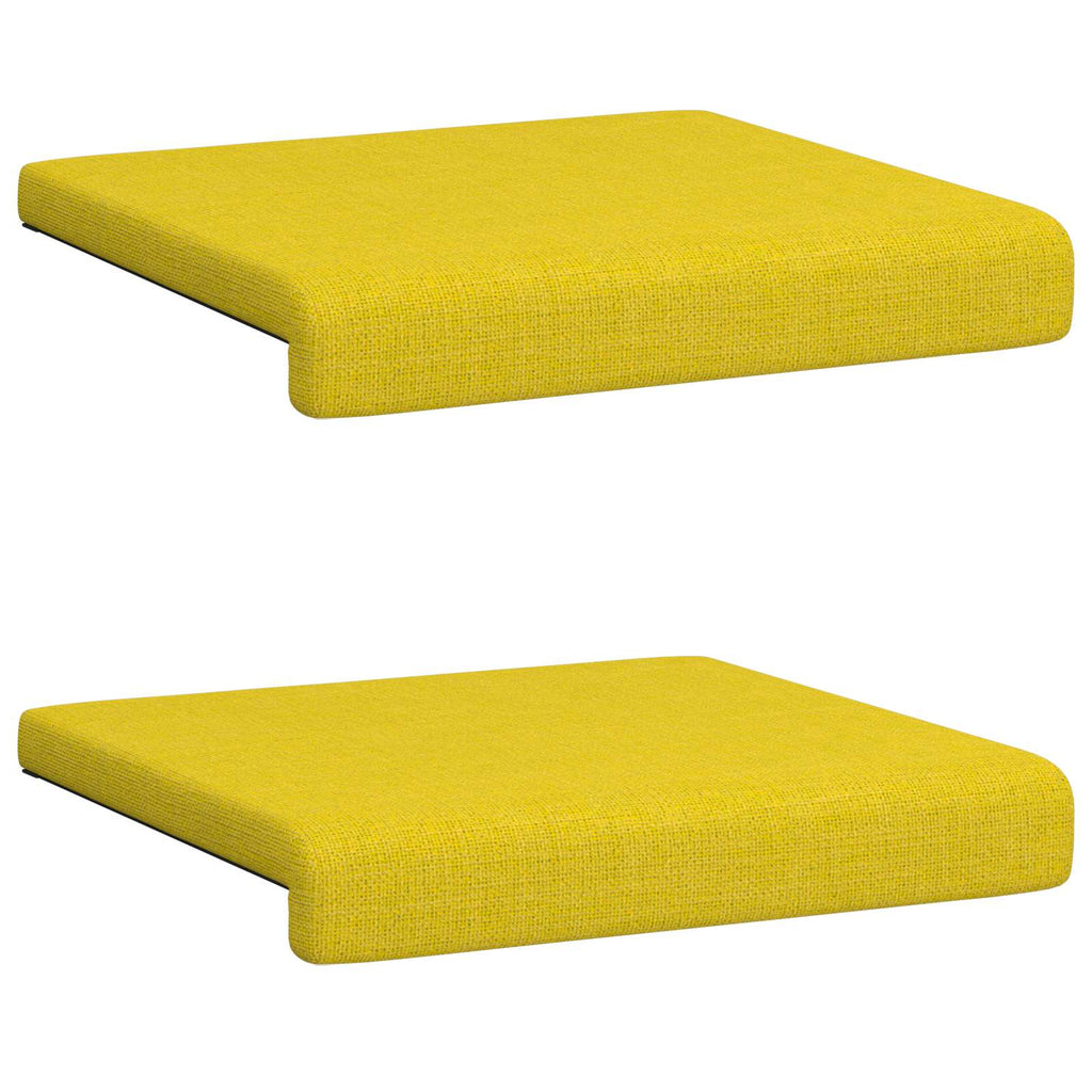 vidaXL Poduszka na ławkę 2 pcs tkanina Jasnożółty Głębokość 35 cm