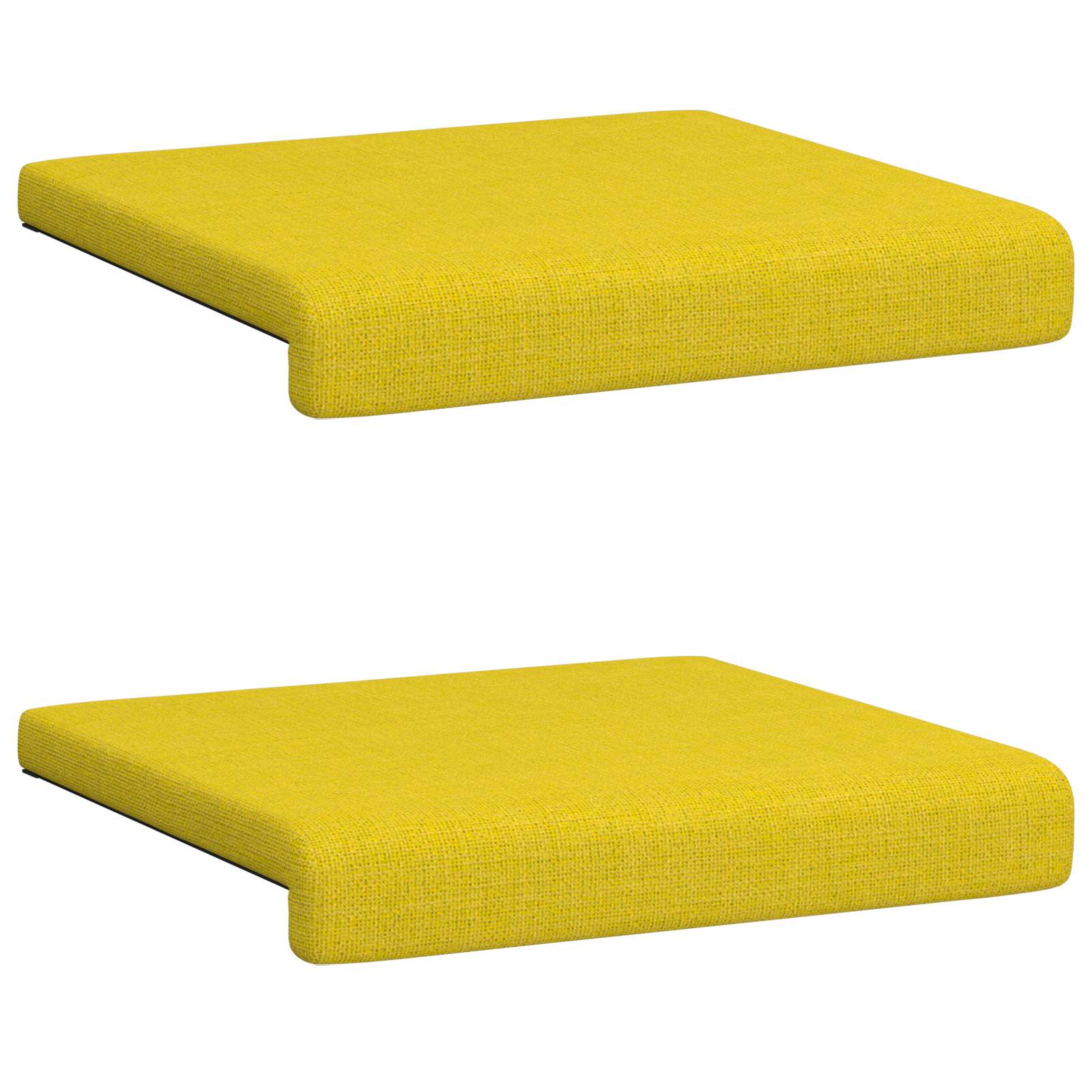 vidaXL Poduszka na ławkę 2 pcs tkanina Jasnożółty Głębokość 35 cm