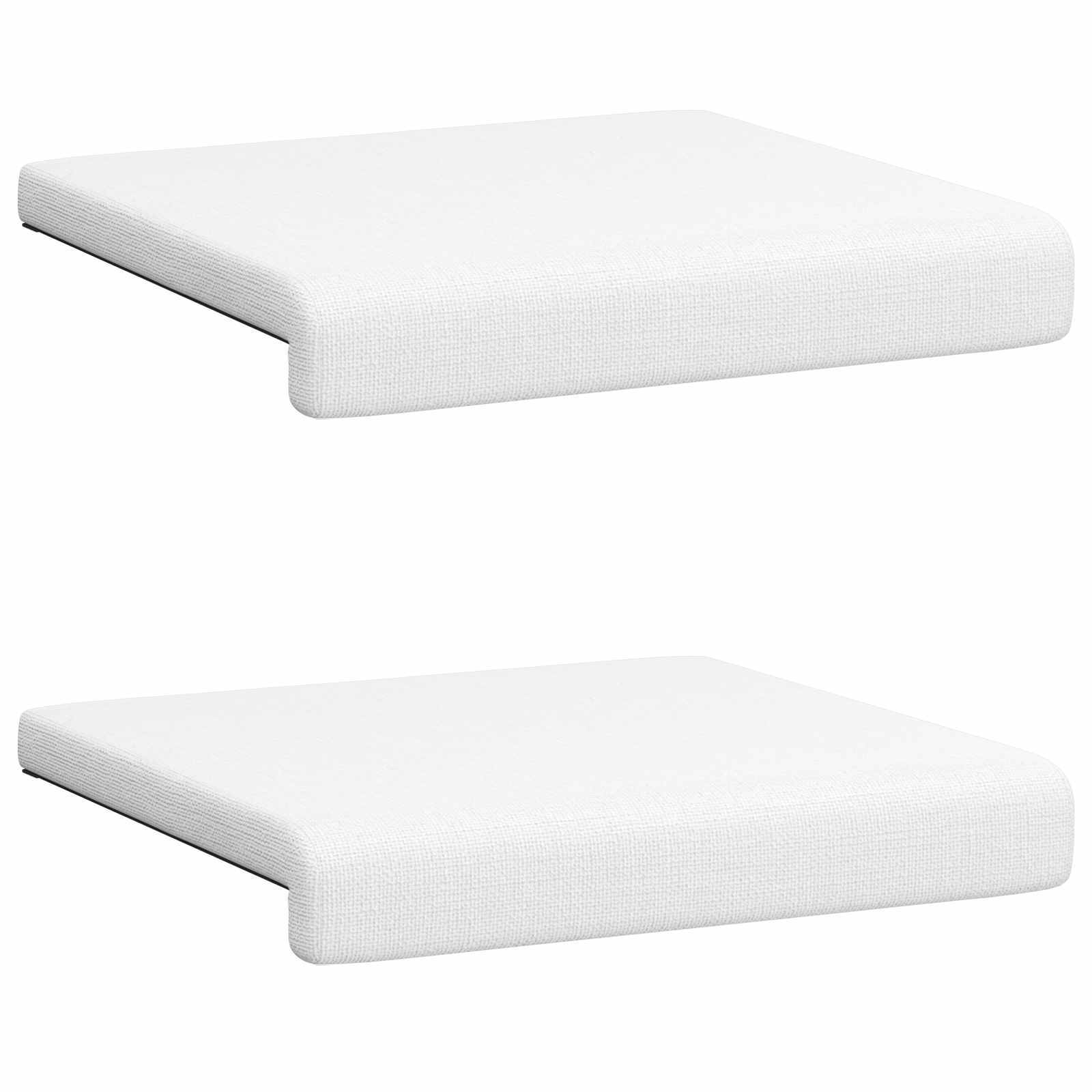 vidaXL Poduszka na ławkę 2 pcs tkanina Biały Głębokość 35 cm