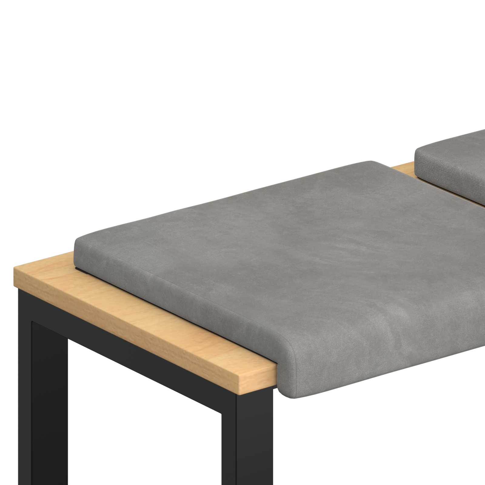 vidaXL Poduszka na ławkę 2 pcs Welur jasnoszary Głębokość 35 cm
