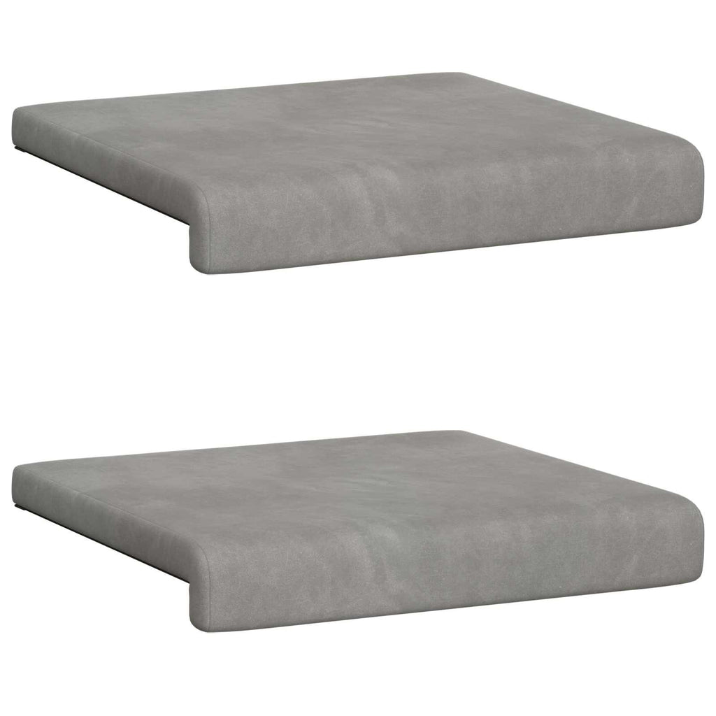vidaXL Poduszka na ławkę 2 pcs Welur jasnoszary Głębokość 35 cm