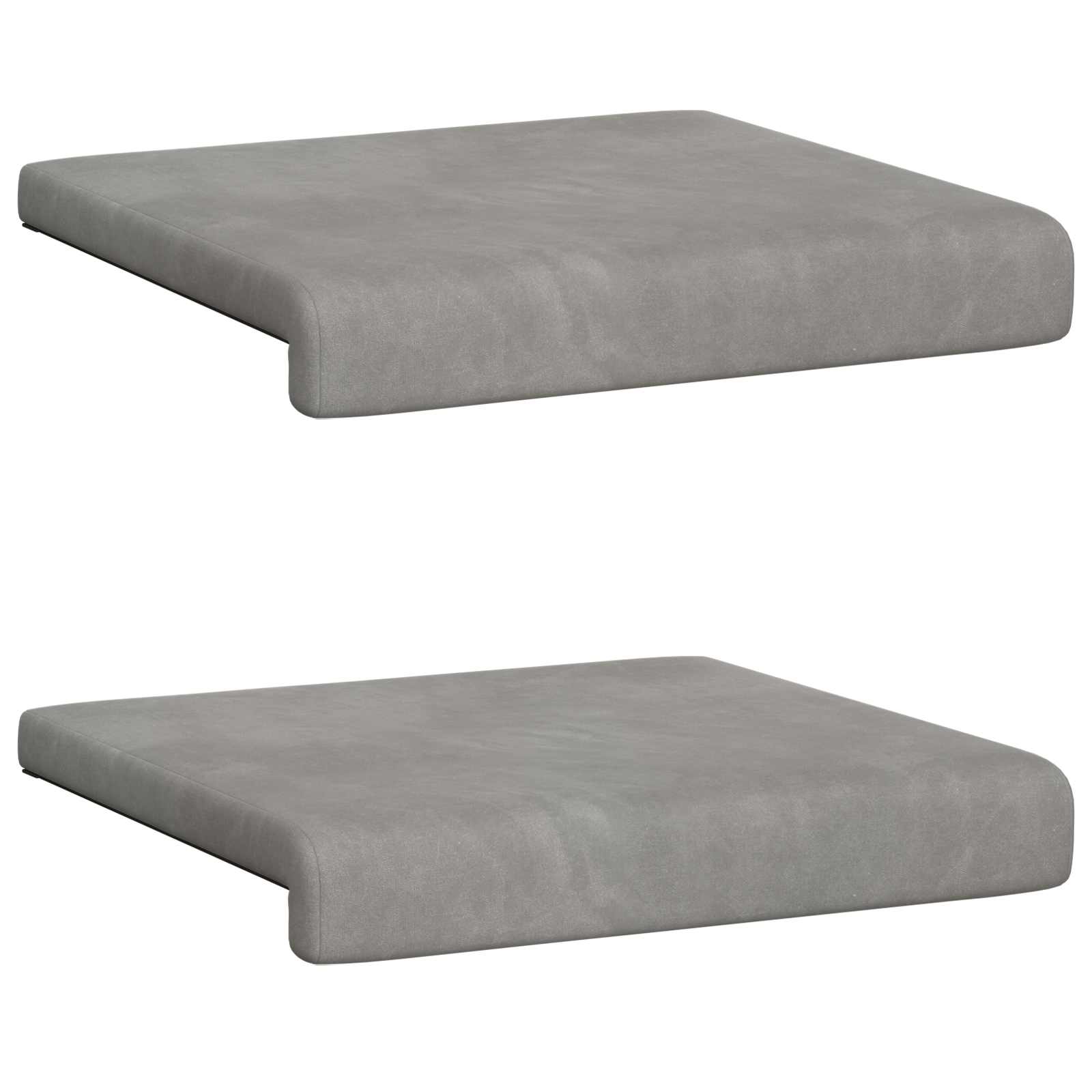 vidaXL Poduszka na ławkę 2 pcs Welur jasnoszary Głębokość 35 cm
