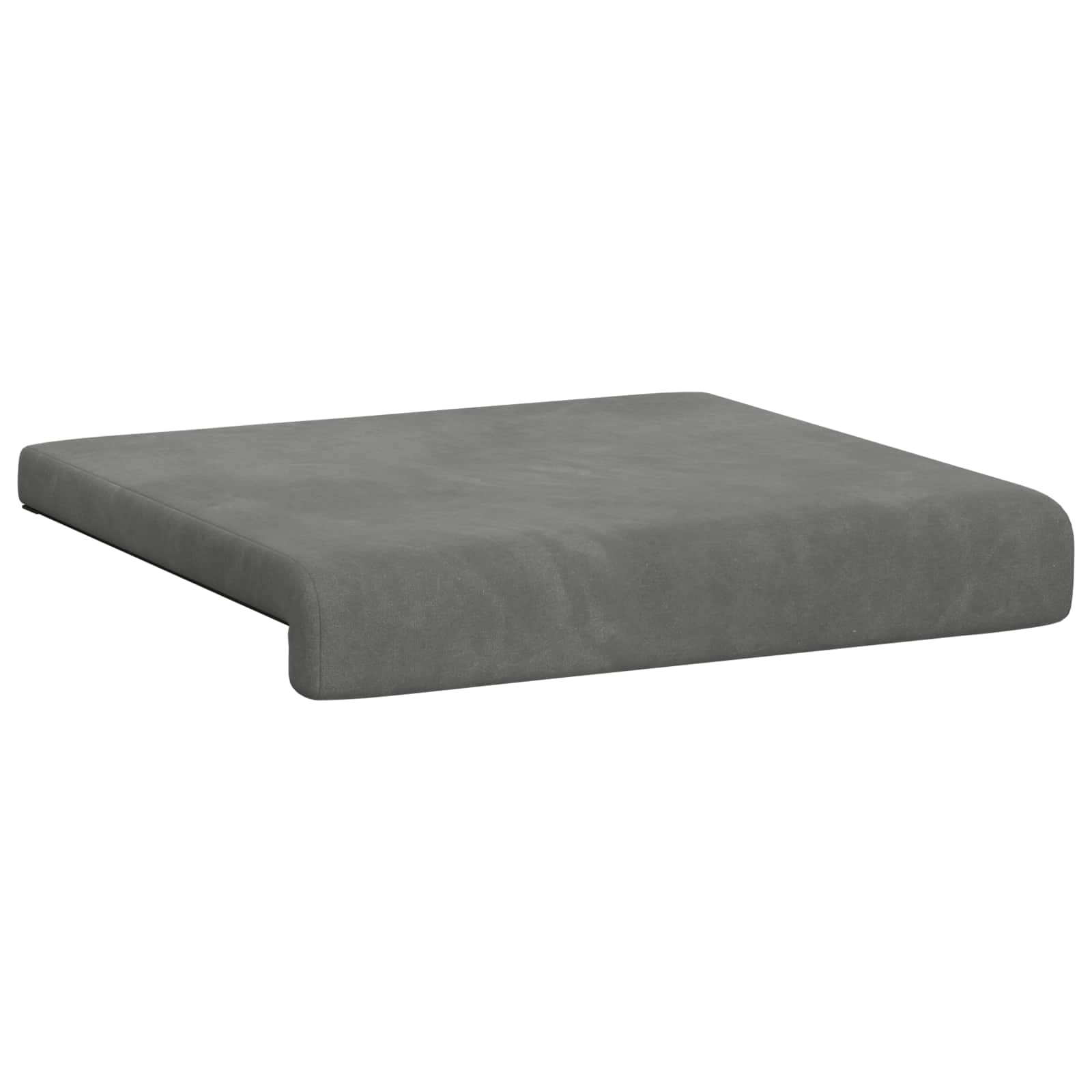 vidaXL Poduszka na ławkę 2 pcs Welur ciemnoszary Głębokość 35 cm