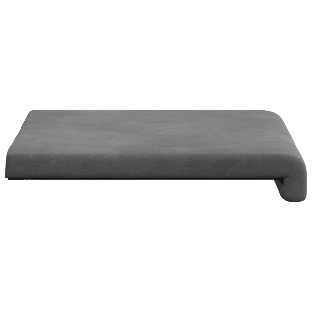 vidaXL Poduszka na ławkę 2 pcs Welur ciemnoszary Głębokość 35 cm