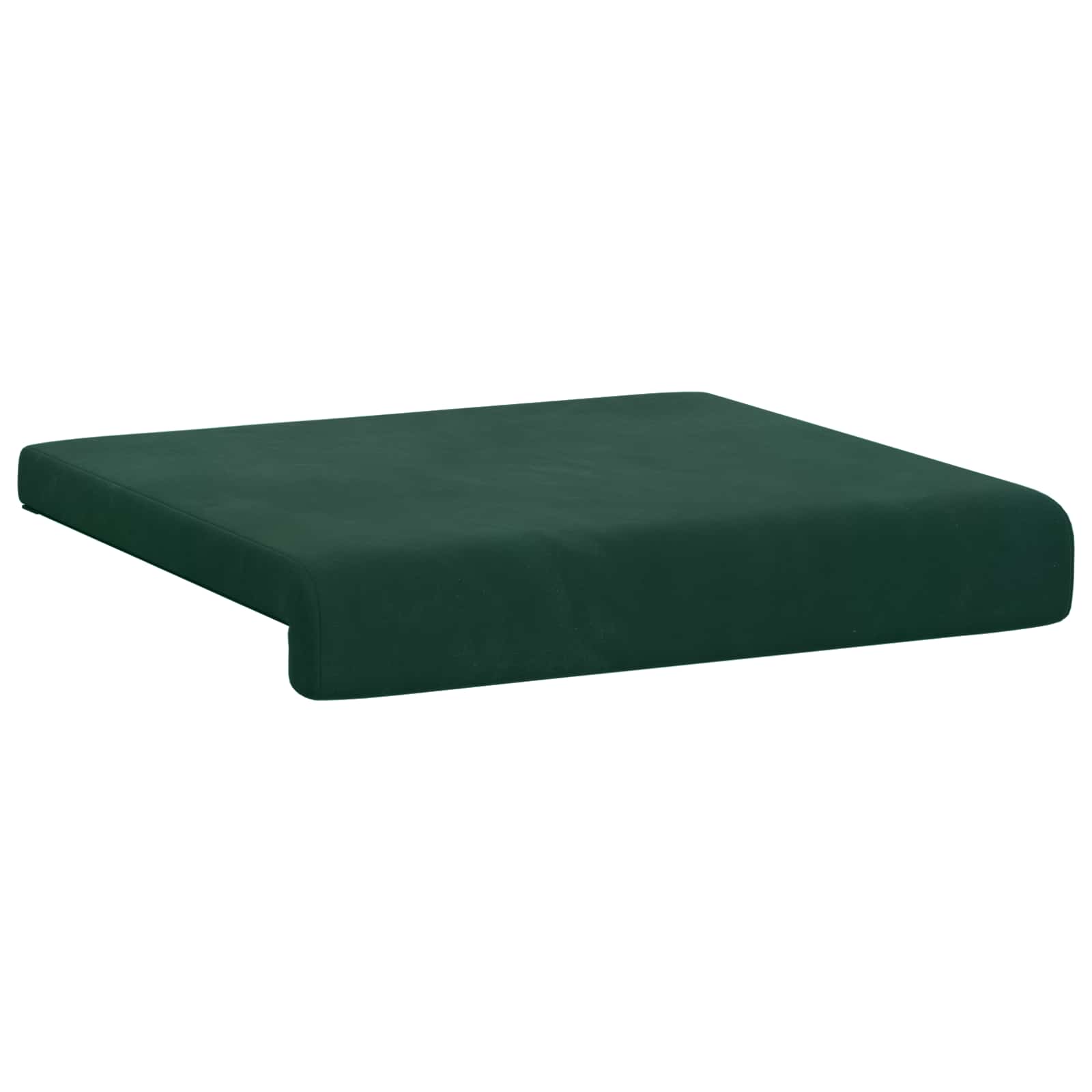 vidaXL Poduszka na ławkę 2 pcs Welur Ciemnozielony Głębokość 35 cm
