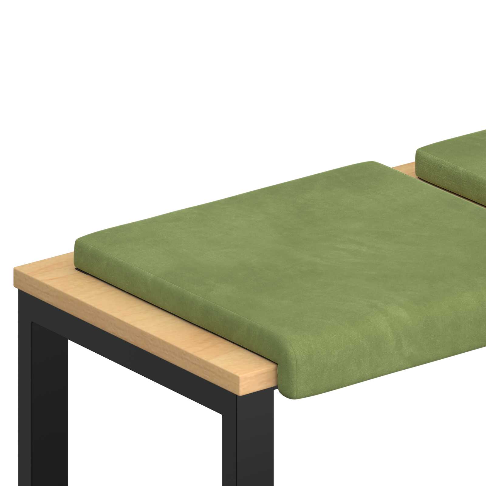 vidaXL Poduszka na ławkę 2 pcs Welur Jasnozielony Głębokość 35 cm