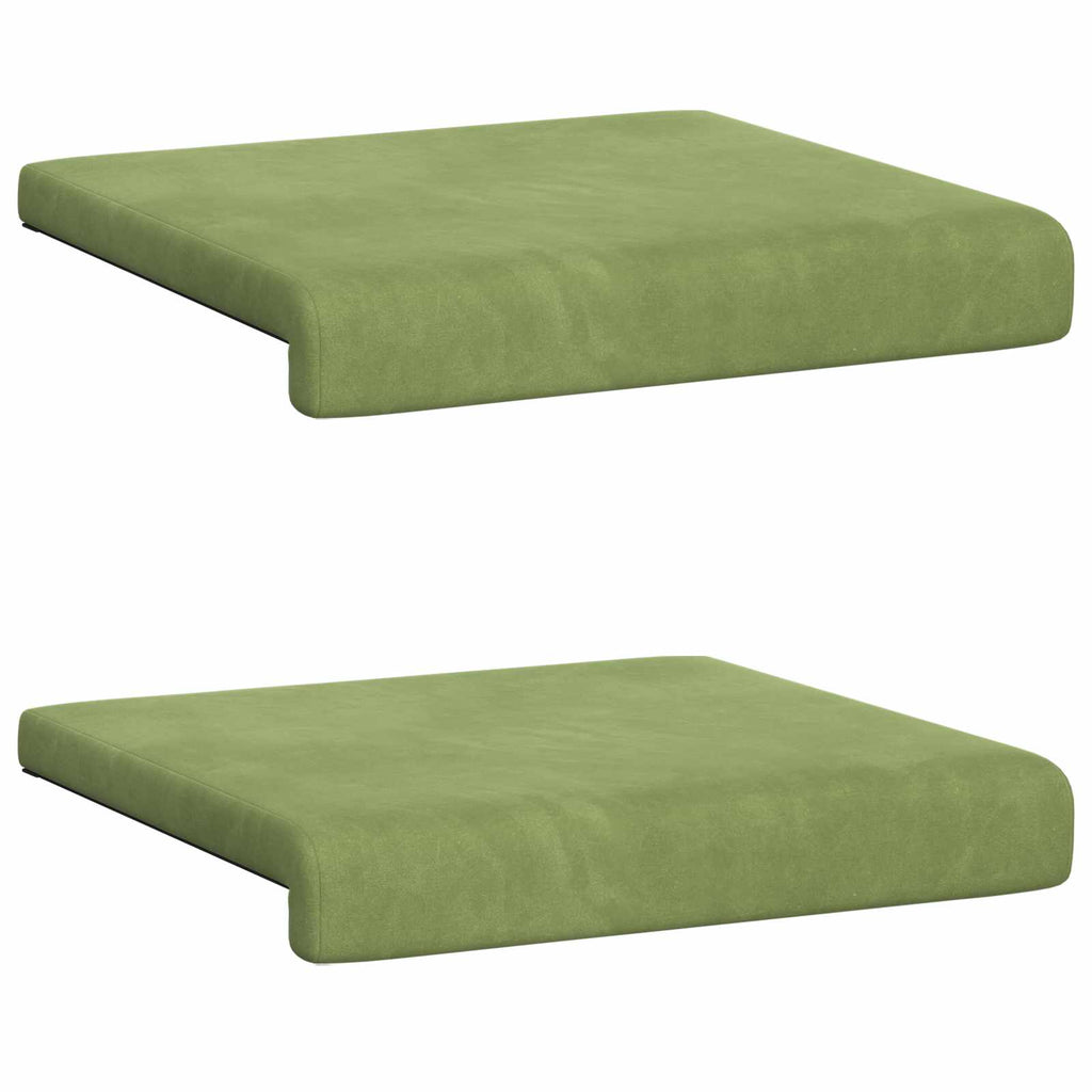 vidaXL Poduszka na ławkę 2 pcs Welur Jasnozielony Głębokość 35 cm