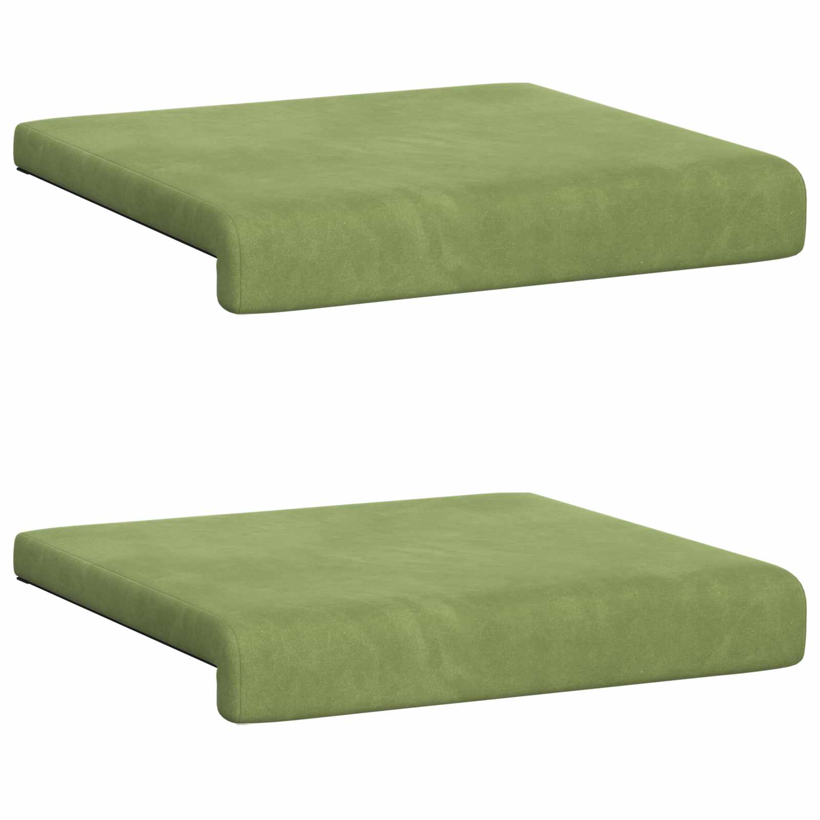 vidaXL Poduszka na ławkę 2 pcs Welur Jasnozielony Głębokość 35 cm