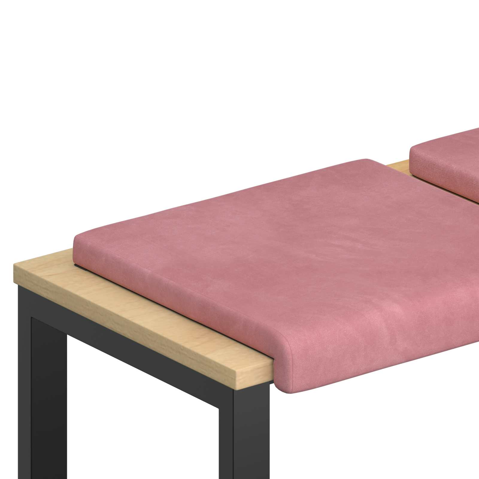 vidaXL Poduszka na ławkę 2 pcs Welur różowy Głębokość 35 cm