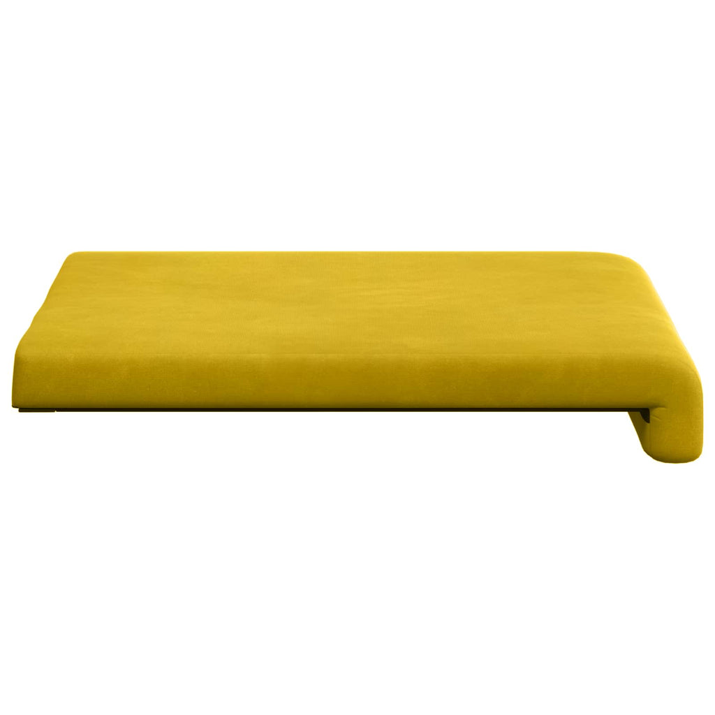 vidaXL Poduszka na ławkę 2 pcs Welur żółty Głębokość 35 cm