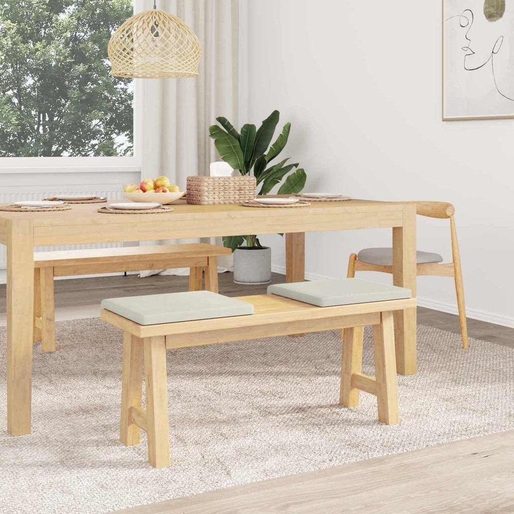 vidaXL Poduszka na ławkę 2 pcs Welur kremowy Głębokość 35 cm