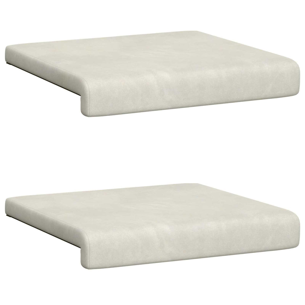 vidaXL Poduszka na ławkę 2 pcs Welur kremowy Głębokość 35 cm