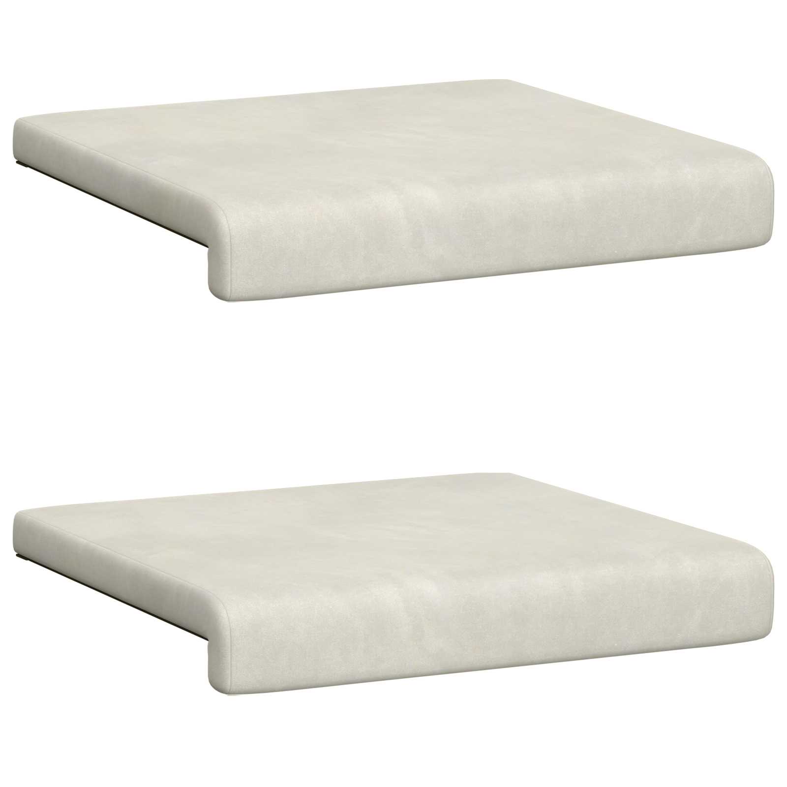 vidaXL Poduszka na ławkę 2 pcs Welur kremowy Głębokość 35 cm