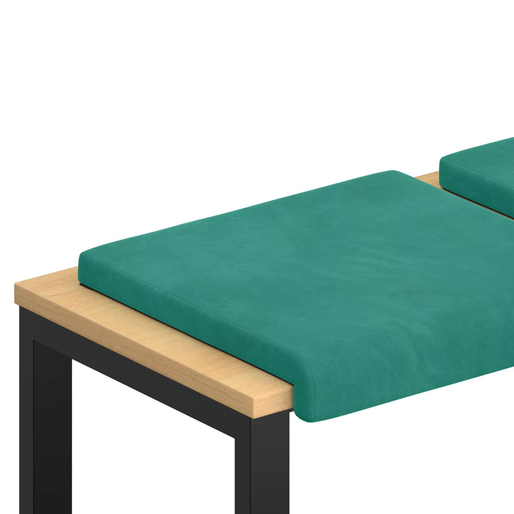 vidaXL Poduszka na ławkę 2 pcs Welur Turkusowy Głębokość 35 cm