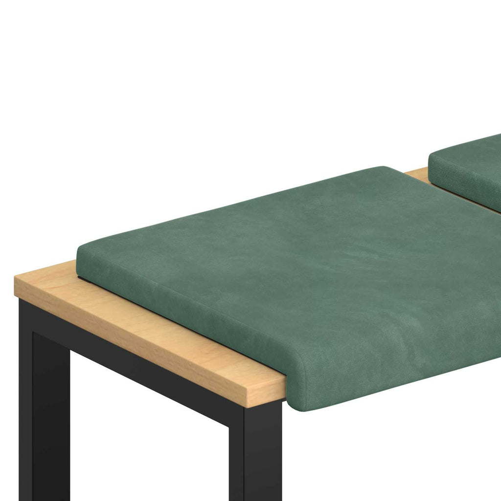 vidaXL Poduszka na ławkę 2 pcs Welur Zielony morski Głębokość 35 cm