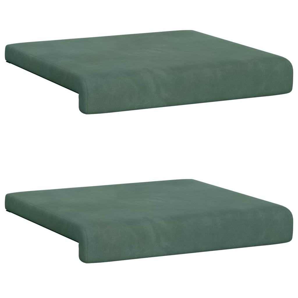 vidaXL Poduszka na ławkę 2 pcs Welur Zielony morski Głębokość 35 cm