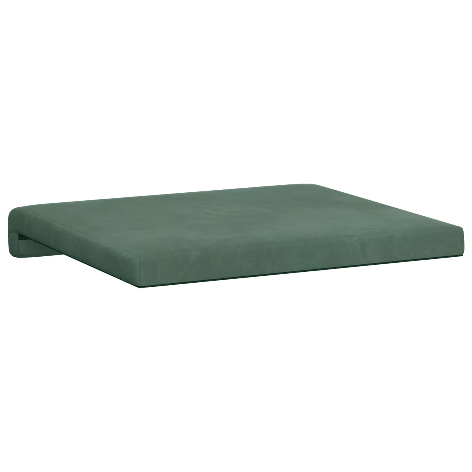 vidaXL Poduszka na ławkę 2 pcs Welur Zielony morski Głębokość 35 cm