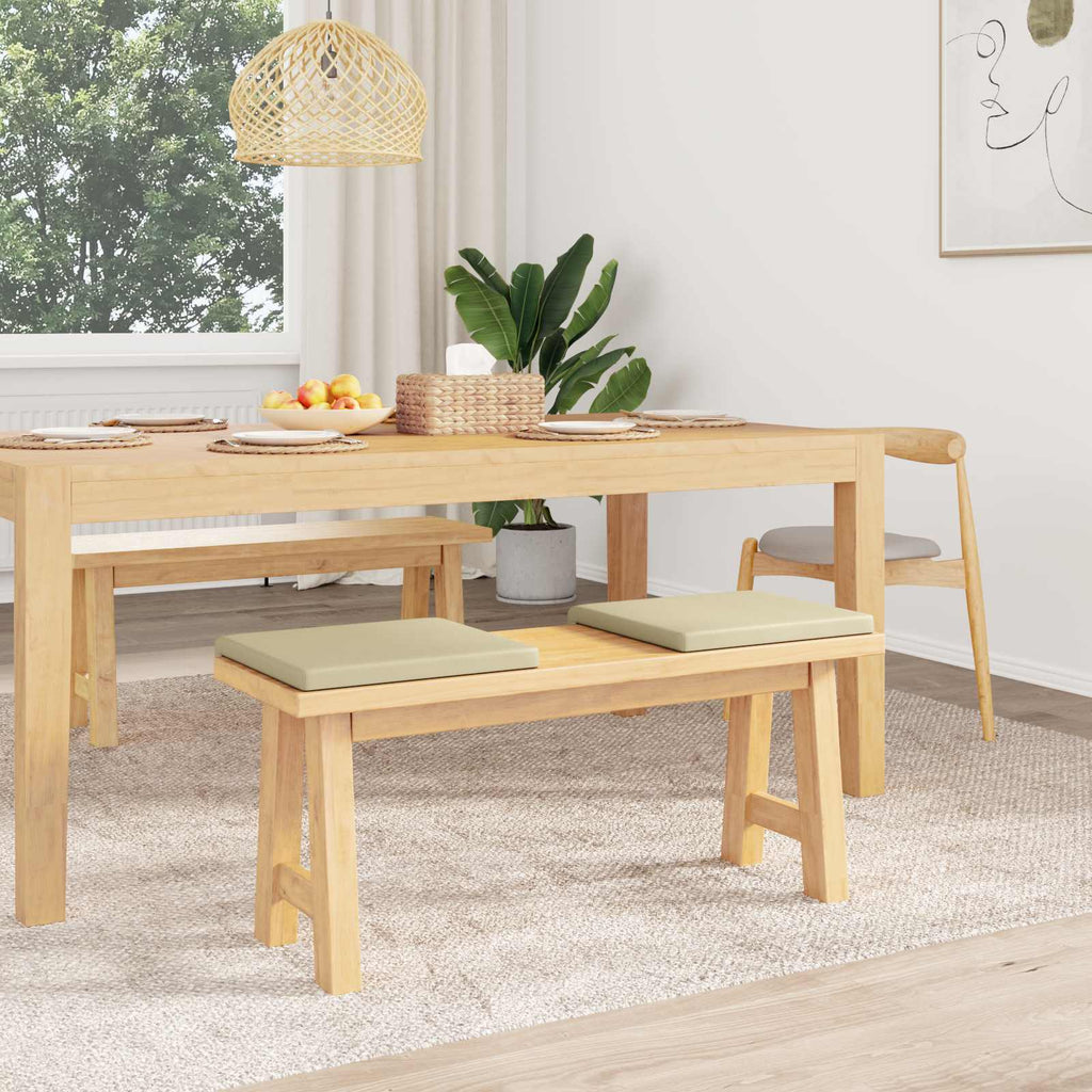 vidaXL Poduszka na ławkę 2 pcs Ekoskóra kremowy Głębokość 35 cm