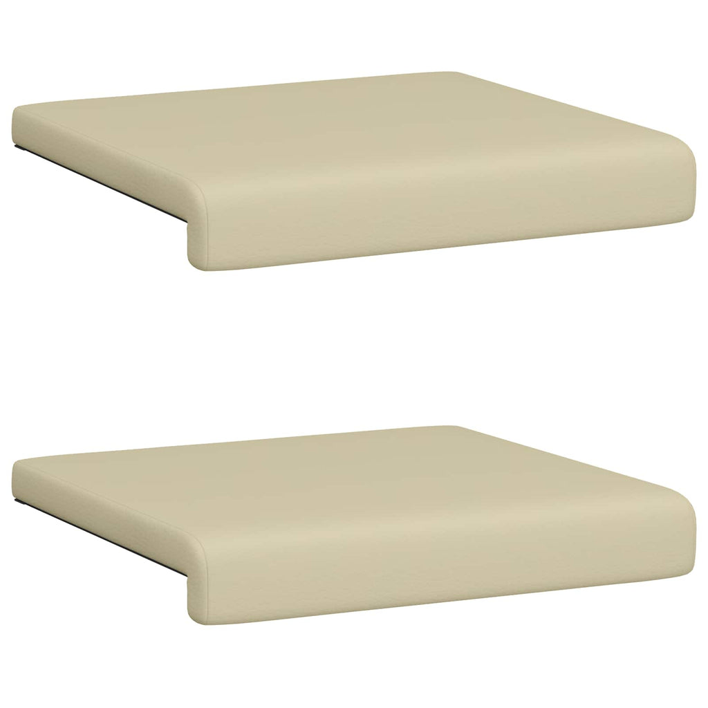 vidaXL Poduszka na ławkę 2 pcs Ekoskóra kremowy Głębokość 35 cm