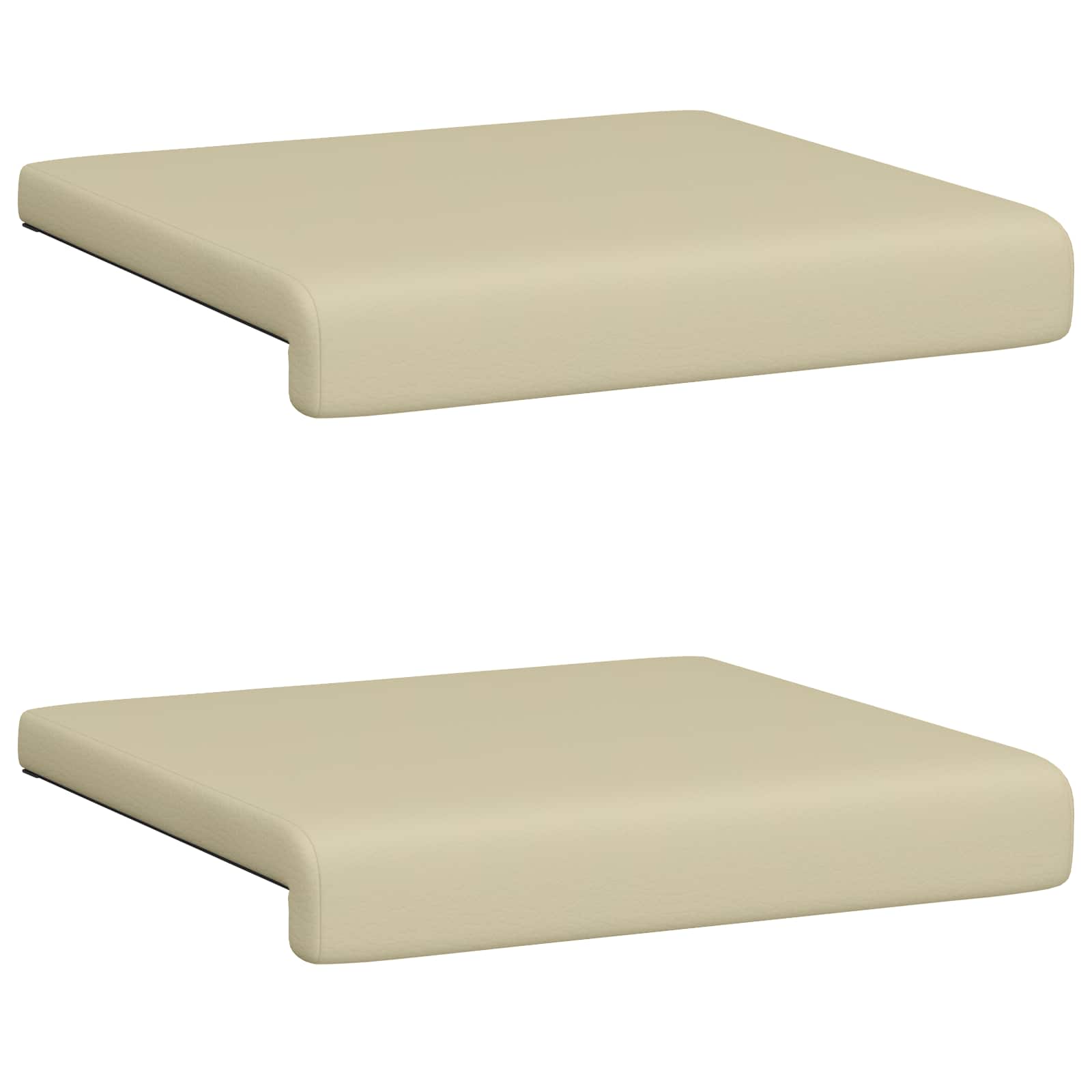 vidaXL Poduszka na ławkę 2 pcs Ekoskóra kremowy Głębokość 35 cm