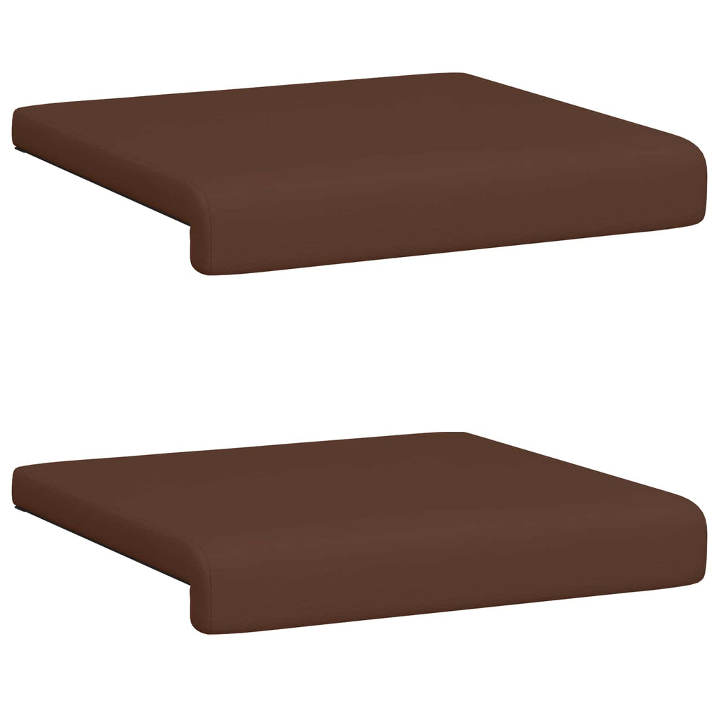 vidaXL Poduszka na ławkę 2 pcs Ekoskóra brązowy Głębokość 35 cm