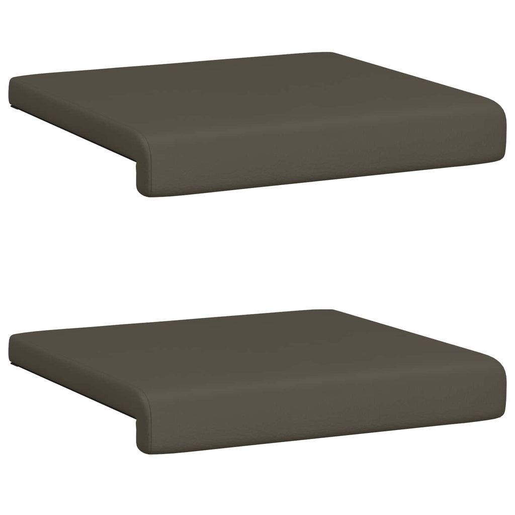 vidaXL Poduszka na ławkę 2 pcs Ekoskóra Szary Głębokość 35 cm
